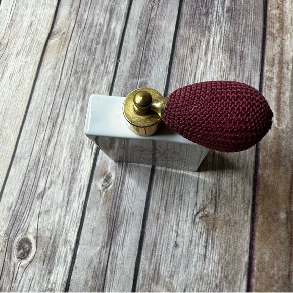 Vintage Empty Fragrance Perfume Bottle Pink Floral Taiwan Atomizer White Ceramic - Picture 3 of 11